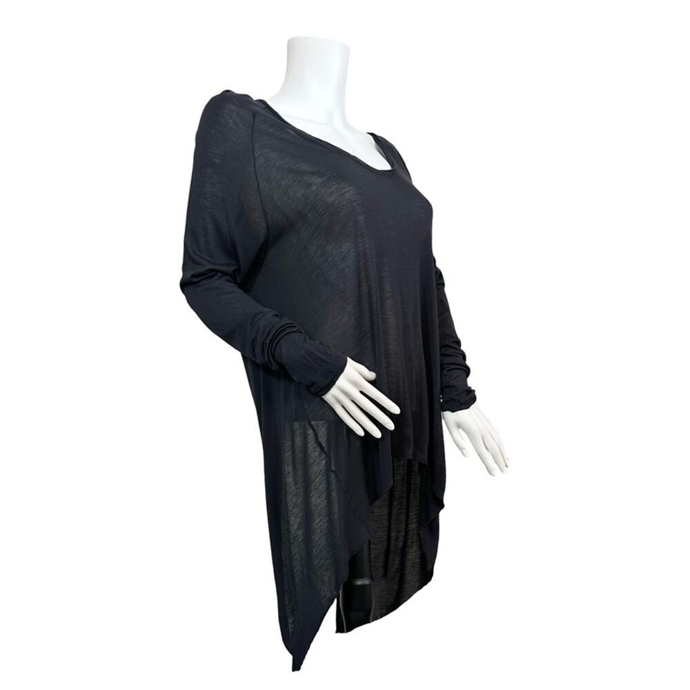 #T111 Saint Grace Black Open Back V Long Sleeve Top SZ S $83 - Picture 9 of 12